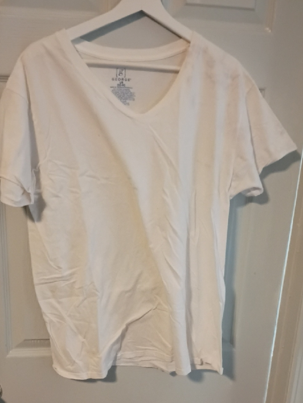 George White V-Neck Men's T-Shirt